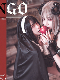 極品姐妹花Raku Haruka高清私拍▌林檎▌魅魔與修女 閨蜜懷中盡享嫩穴抽插快感 羞恥高潮